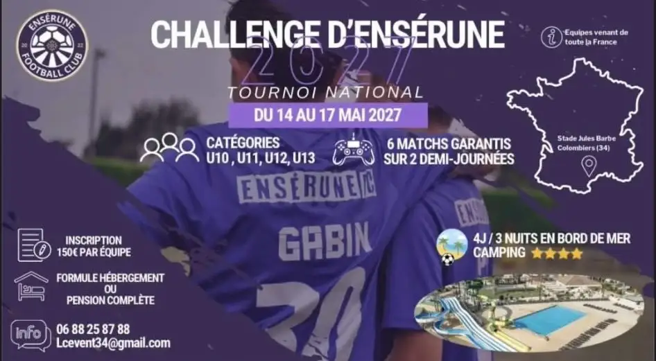 Plaquette du tournoi CHALLENGE D'ENSÉRUNE