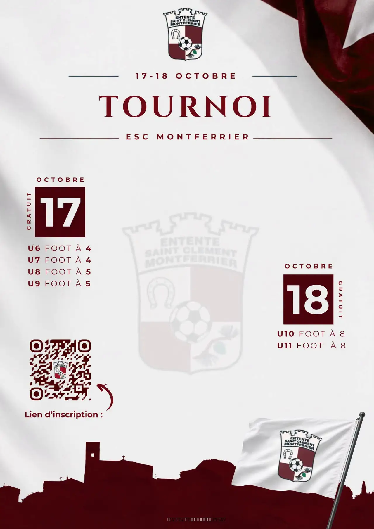 Plaquette du tournoi TOURNOI ESC MONTFERRIER