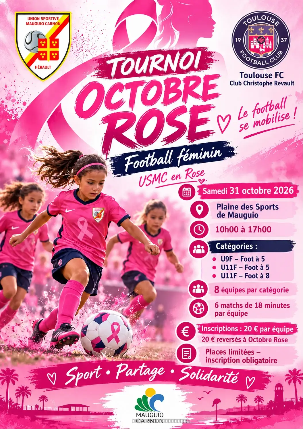 Plaquette du tournoi TOURNOI OCTOBRE ROSE